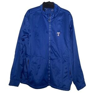 Texas Rangers Antigua Wind Breaker Jacket Men's XXL Blue Full Zip Up